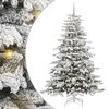 vidaXL K&uuml;nstlicher klappbarer Weihnachtsbaum Wei&szlig; 210 cm PE und PVC