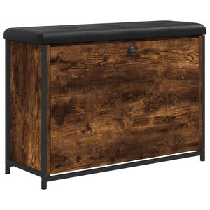 vidaXL Schuhbank mit Klappe R&auml;uchereiche 82x32x56 cm
