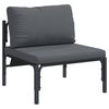 vidaXL Garten-Sofa-Set mit Kissen 6 pcs Anthrazit Stahl