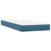 vidaXL Boxspringbett mit Matratzen Dunkelblau 180x210 cm Samt