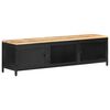 vidaXL TV-Schrank 130x30x37 cm Raues Mango-Massivholz