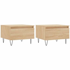 vidaXL Couchtische 2 Stk. Sonoma-Eiche 50x46x35 cm Holzwerkstoff