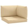 vidaXL Palettenkissen 3-tlg. Melange Beige Stoff