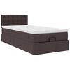 vidaXL Ottoman-Bett mit Matratze Dunkelbraun 80x200 cm Stoff