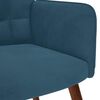 vidaXL Relaxsessel mit Hocker Blau Samt