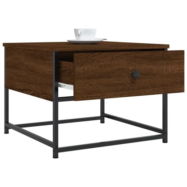 vidaXL Couchtisch Braun Eichen-Optik 51x51x40 cm Holzwerkstoff
