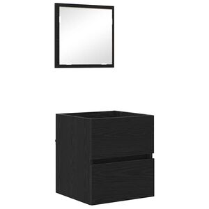 vidaXL Badezimmerschrank Schwarz Eichen-Optik 41 x 38,5 x 45 cm