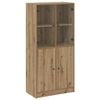 vidaXL Highboard mit T&uuml;ren Artisan-Eiche 68x37x142 cm Holzwerkstoff