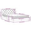 vidaXL Bett mit Matratze Dunkelgrau 120x200 cm Stoff