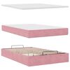 vidaXL Ottoman-Bett mit Matratze Rosa 120x200 cm Samt