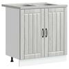 vidaXL Waschbecken-Unterschrank Lucca 2 Stk. Graues Sonoma