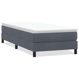 vidaXL Boxspringbett ohne Matratze Dunkelgrau 80x210 cm Samt