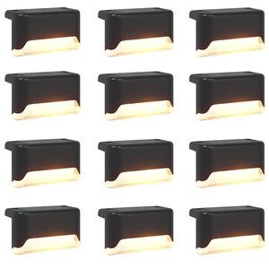 vidaXL Au&szlig;en Solarlichter mit Erdnagel 12 stk. Warmes Wei&szlig; 4,5 cm