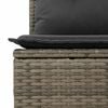 vidaXL Gartensofa-set mit Kissen mit Speicher 6 pcs Grau Poly-Rattan