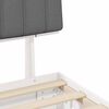 vidaXL Bettgestell mit gepolstertem Kopfteil Hellgrau 140 x 190 cm