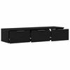 vidaXL Wandschrank Schwarz Eichen-Optik 102 x 30 x 20 cm Holzwerkstoff