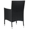 vidaXL Gartenst&uuml;hle mit Kissen 2 Stk. Schwarz Poly Rattan