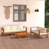 vidaXL 5-tlg. Garten-Lounge-Set mit Kissen 100x60 cm Akazienholz