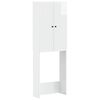 vidaXL Toilettenschrank EDE Hochglanz Wei&szlig; 66 x 25,5 x 190 cm