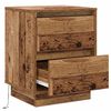 vidaXL Nachttisch 2 pcs Altholz 39 x 34,5 x 50 cm Holzwerkstoff
