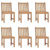 vidaXL Gartenst&uuml;hle 6 Stk. Massivholz Teak