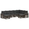 vidaXL Gartensofa-set 9 pcs Grau und Dunkelgrau Poly-Rattan