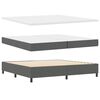 vidaXL Boxspringbett mit Matratze Dunkelgrau 200 x 200 cm Stoff