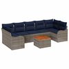 vidaXL Gartensofa-set 8 stk. Grau Poly-Rattan