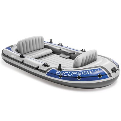 Intex Schlauchboot mit Rudern und Pumpe Excursion 4 Set 68324NP