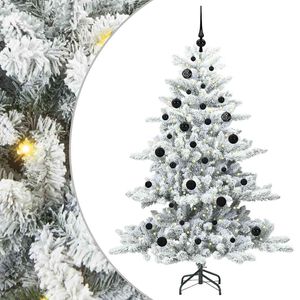 vidaXL K&uuml;nstlicher klappbarer Weihnachtsbaum Wei&szlig; 150 cm PVC und Stahl