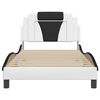 vidaXL Bettgestell "Viana" ohne Matratze Wei&szlig; und Schwarz 100x200 cm Kunstleder