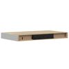 vidaXL Schweberegale 2 Stk. Eichen-Optik und Wei&szlig; 40x23,5x3,8 cm MDF
