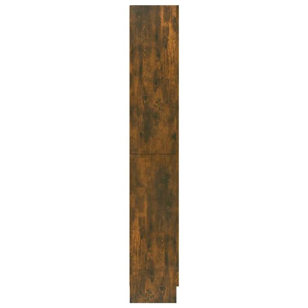 vidaXL Vitrinenschrank R&auml;uchereiche 82,5x30,5x185 cm Holzwerkstoff