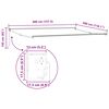 vidaXL Einziehbare Markise Mehrfarbig 450 x 300 cm