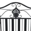 vidaXL Gartenbank Schwarz 104 x 54 x 93cm Stahl