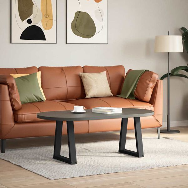 vidaXL Couchtischbeine V-Form 2 St&uuml;ck Schwarz 38x(42-43,3) cm Stahl