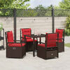 vidaXL Garten Essgruppe 5 pcs Braun Poly-Rattan