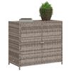vidaXL Gartenschrank Grau 83x45x76 cm Poly Rattan