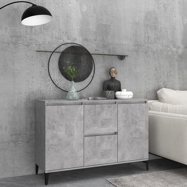 vidaXL Sideboard Betongrau 102x35x70 cm Holzwerkstoff