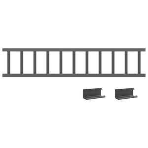 vidaXL Schneefanggitter Anthrazit 100 x 2,5 x 20 cm Stahl
