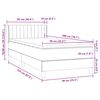 vidaXL Boxspringbett mit Matratze Schwarz 90x220 cm Samt