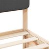 vidaXL Bettgestell mit gepolstertem Kopfteil Dunkelgrau 90 x 200 cm