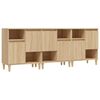 vidaXL Sideboards 3 Stk. Sonoma-Eiche 60x35x70 cm Holzwerkstoff