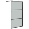 vidaXL Duschwand f&uuml;r Walk-In Dusche 100x195 cm Dunkel ESG Glas Schwarz