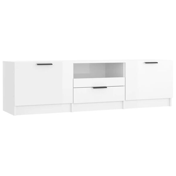 vidaXL TV-Schrank Hochglanz-Wei&szlig; 140x35x40 cm Holzwerkstoff
