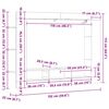 vidaXL TV-Schrank R&auml;uchereiche 152x22x113 cm Holzwerkstoff