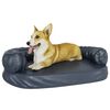 vidaXL Hundebett Ergonomisch Schaumstoff Dunkelblau 88x65cm Kunstleder