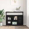 vidaXL Sideboard Schwarz Eichen-Optik 100 x 35 x 80 cm Holzwerkstoff