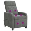 vidaXL Massage Relaxsessel Dunkelgrau Samt (V)