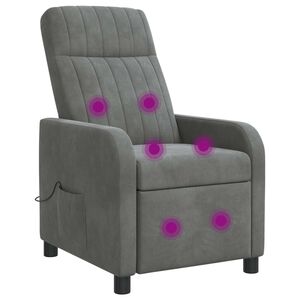 vidaXL Massage Relaxsessel Dunkelgrau Samt (V)